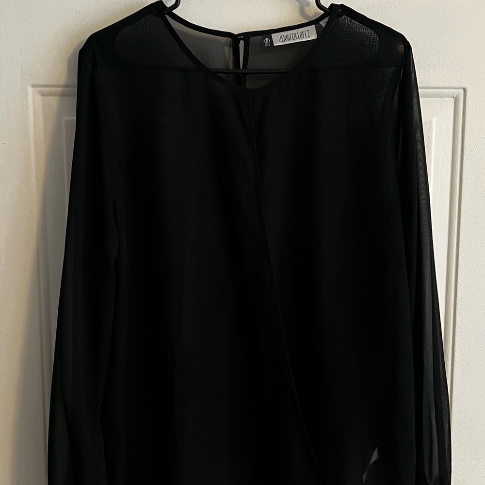 Jennifer Lopez Elegant Black Blouse